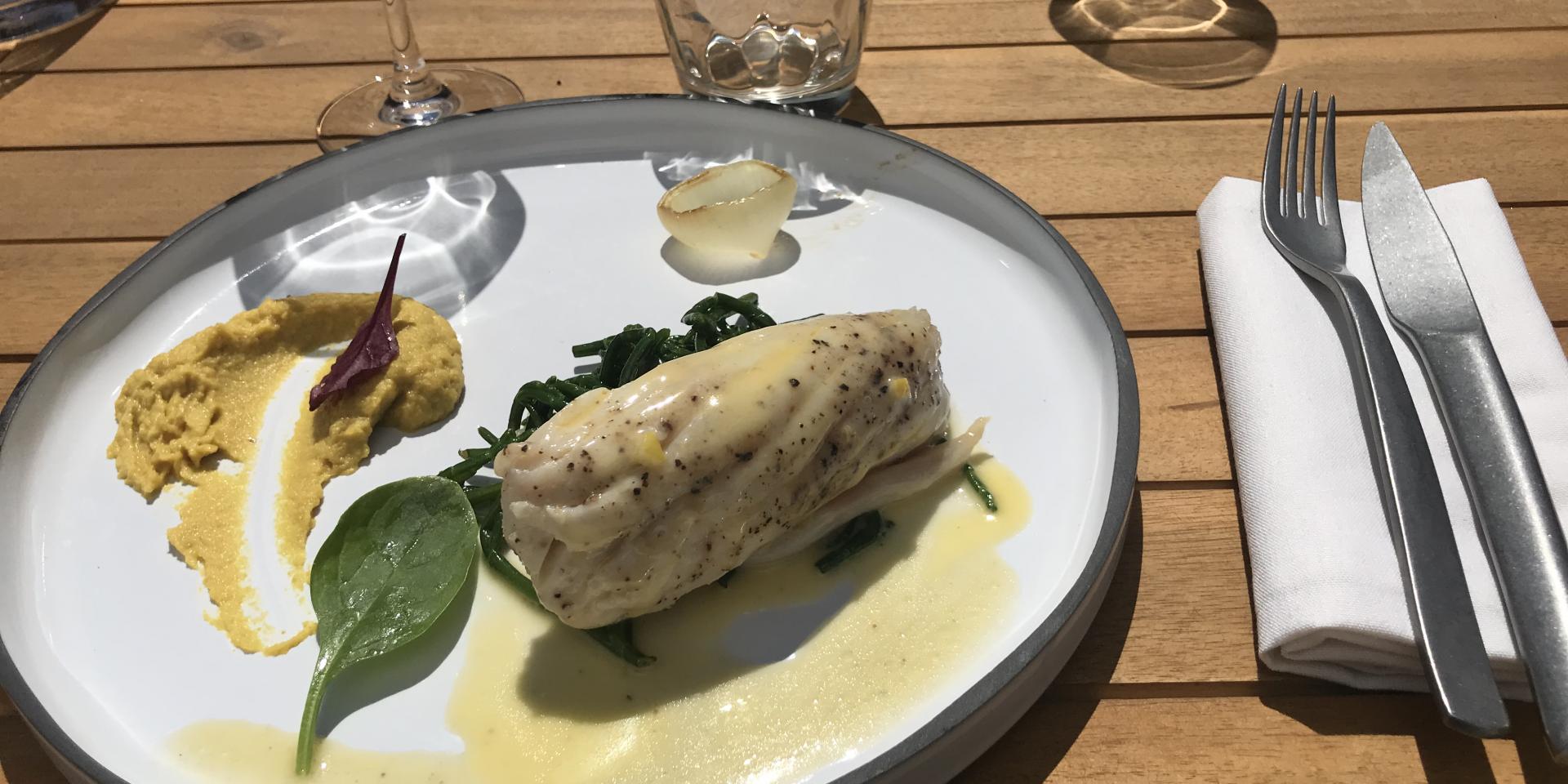 Plat au restaurant salicorne d'Agon-Coutainville