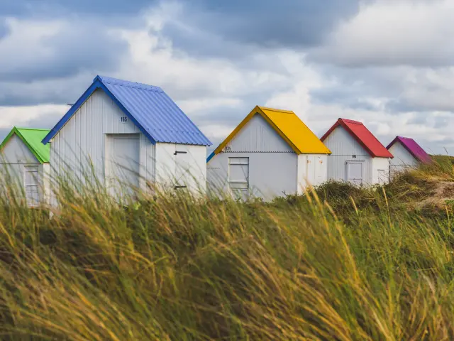 cabines de plage de Gouville sur Mer
