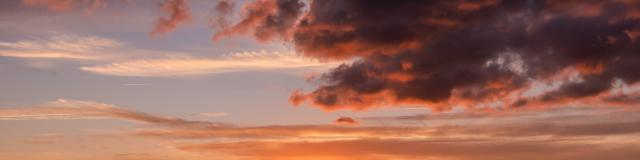 Coucher de soleil sur la plage de Gouville-sur-Mer