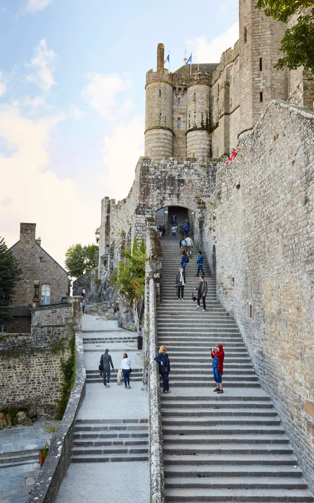 Escaliers dans le Mont-Saint-Michel