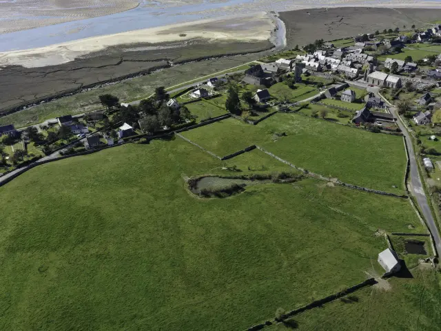 Vue aérienne de Regnéville sur Mer