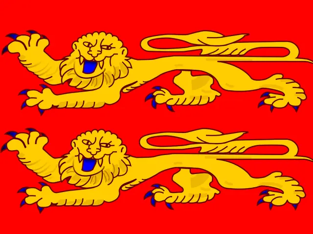 Deux licornes souriantes devant des voitures stylisées sur fond rouge