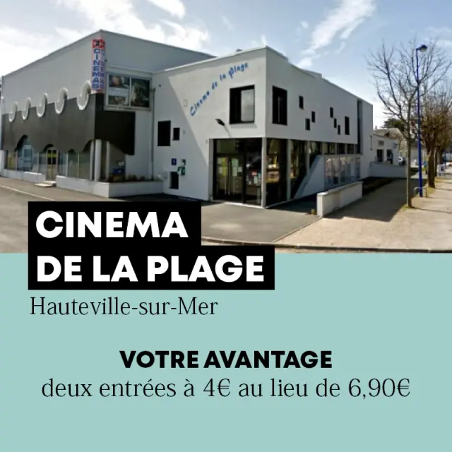 Bâtiment du cinéma de la plage à Hauteville-sur-Mer