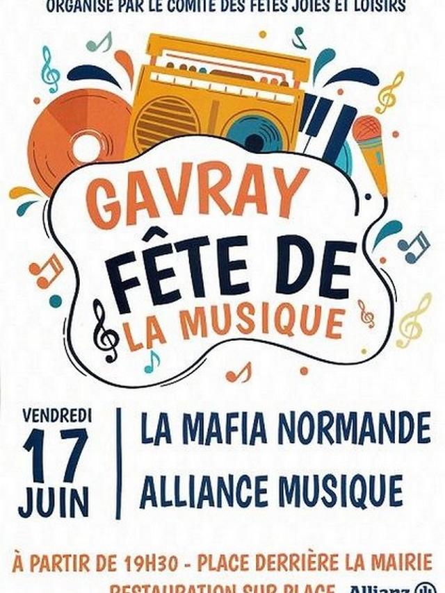 Affiche fête de la musique Gavray 2022