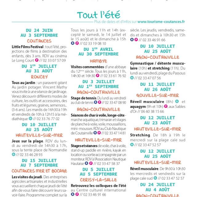 Les Estivales 2023 Coutances Tourisme Page