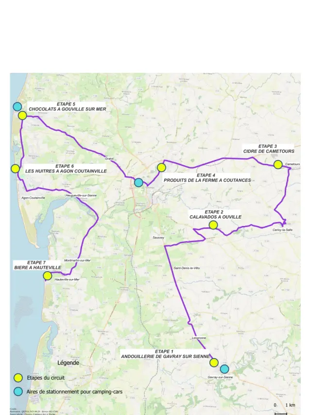 Itinéraire camping-car N°5 de Coutances Tourisme