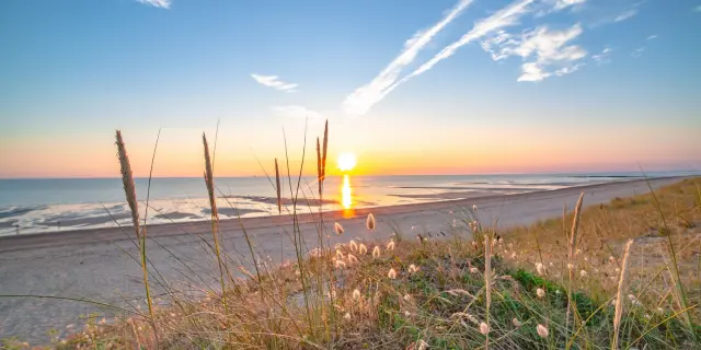 Coucher de soleil à la pointe d'Agon