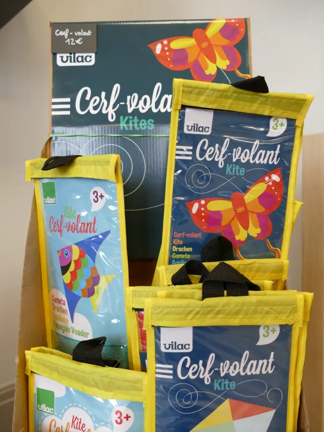 Emballages de cerfs-volants en forme de papillon et de poisson