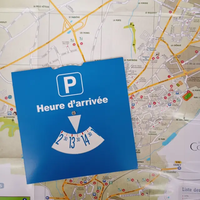 Disque de stationnement et zones bleues