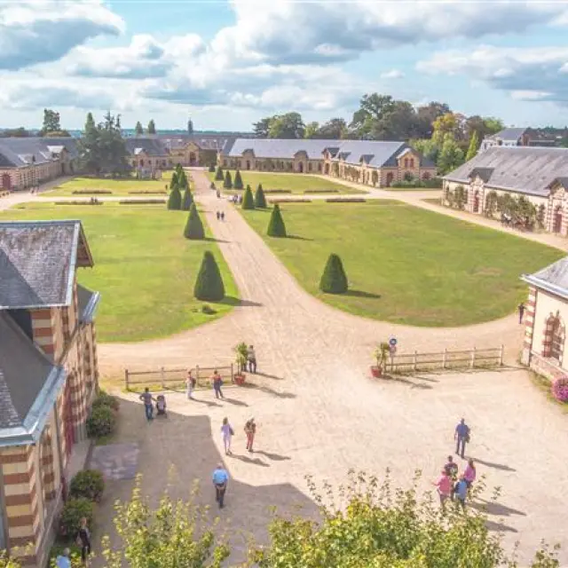 Vue aérienne du haras National de Saint-Lô