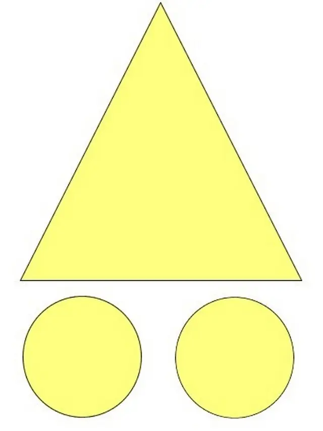Un triangle jaune et deux cercles jaunes : balisage vélo