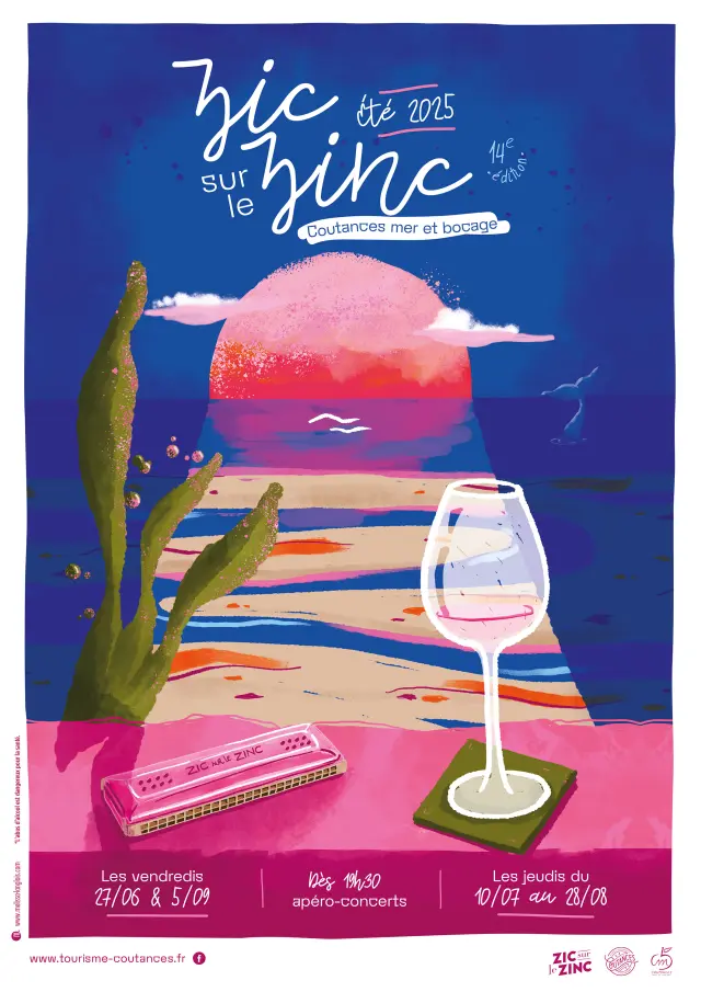 Affiche pour le festival Zic sur le Zinc 2025