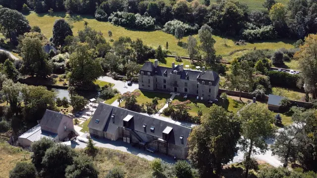 Vue aérienne de l'éco domaine du Plessis