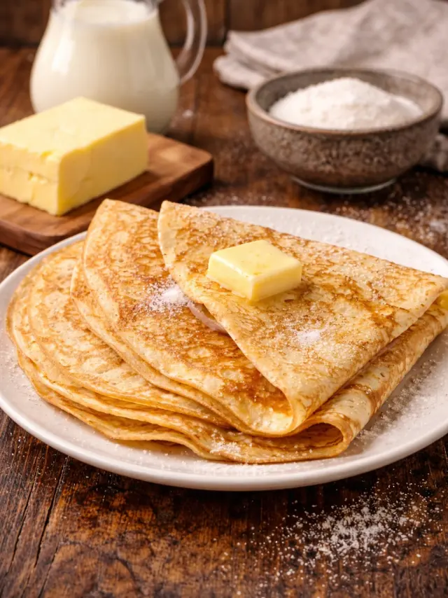 Crepes Au Beurre De Normandie Et Sucre