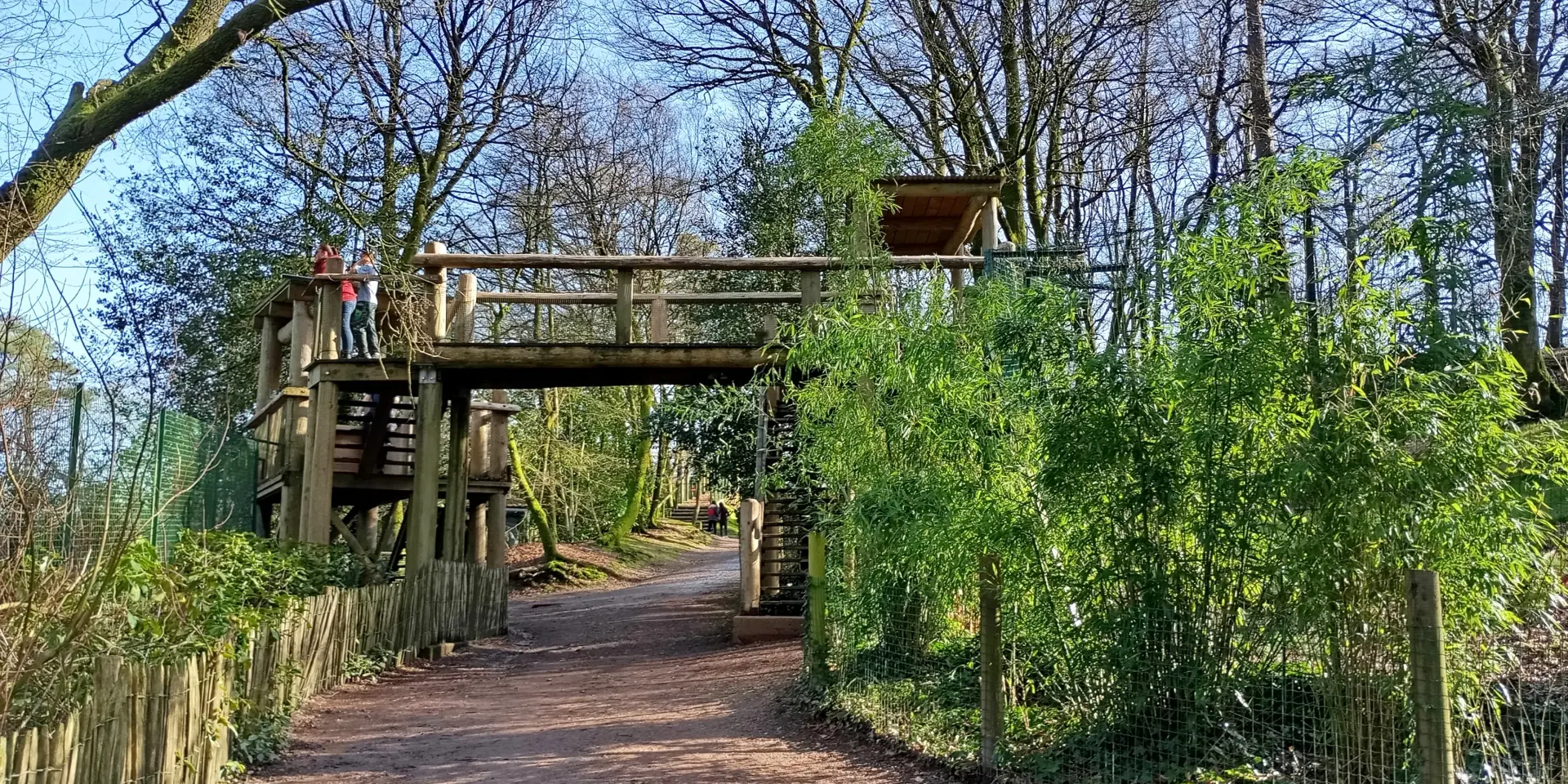 Pont d'observation au zoo de Jurques