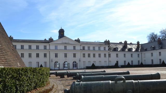 The main courtyard of the Château de la Verrerie