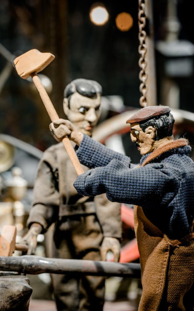 Detail of the animated model, Musée de l'Homme et de l'industrie, Le Creusot