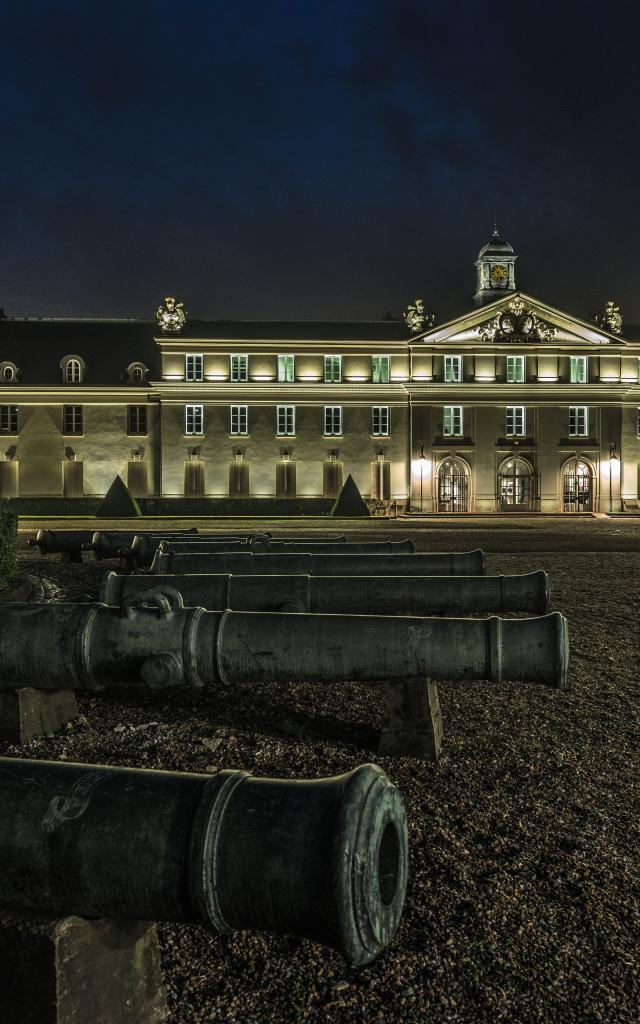 Le château de la Verrerie la nuit, Le Creusot.