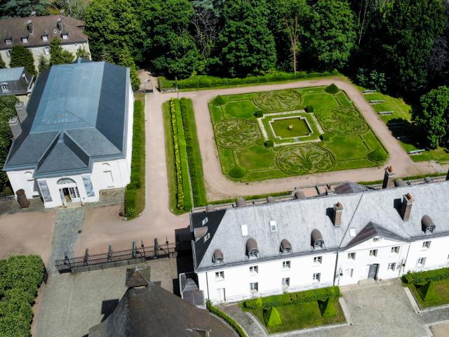 The French garden at Château de la Verrerie, Le Creusot.