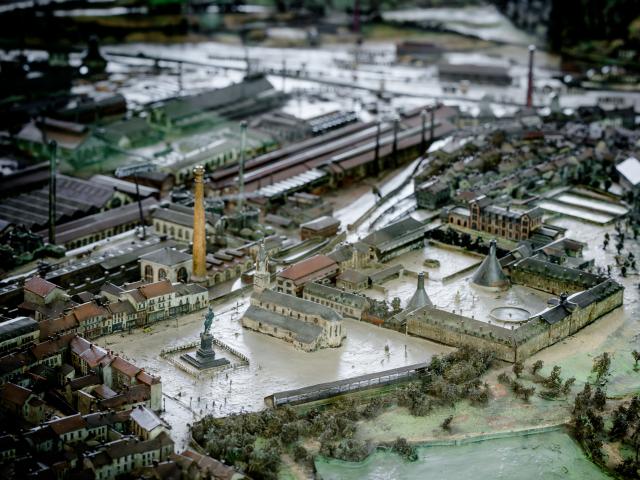 Plan-relief au Pavillon de l'industrie, Le Creusot.