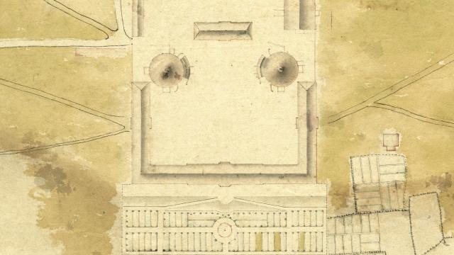 Plan of the Queen's Crystal Factory circa 1794, Le Creusot.