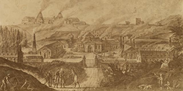 The royal foundry at Le Creusot in 1806.