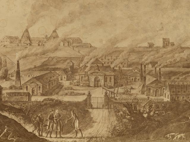 The royal foundry at Le Creusot in 1806.