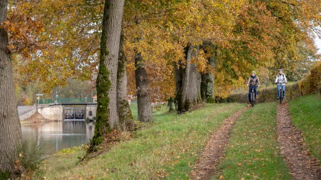 Cyclotourisme à l'automne.