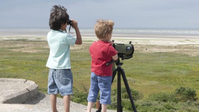 Saint Quentin En Tourmont Observation Des Oiseaux Par Les Enfants Au Domaine Du Marquenterre Crt Hauts De France Benjamin Teissedre