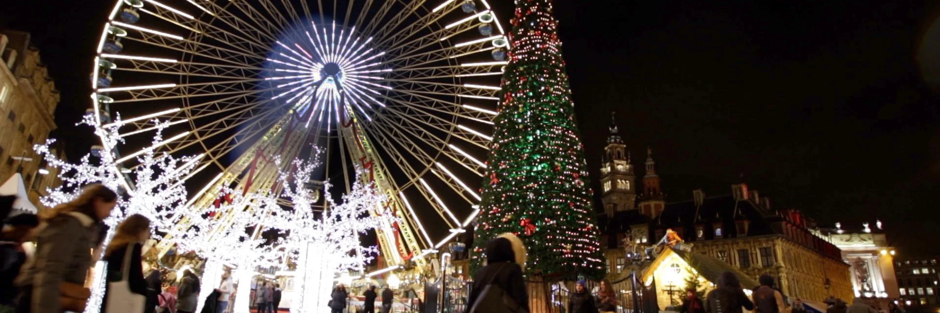 Riesenrad auf dem Weihnachtsmarkt von Lille, Nordfrankreich. Copyright: CRTC Hauts-de-France - Benoit Guilleux