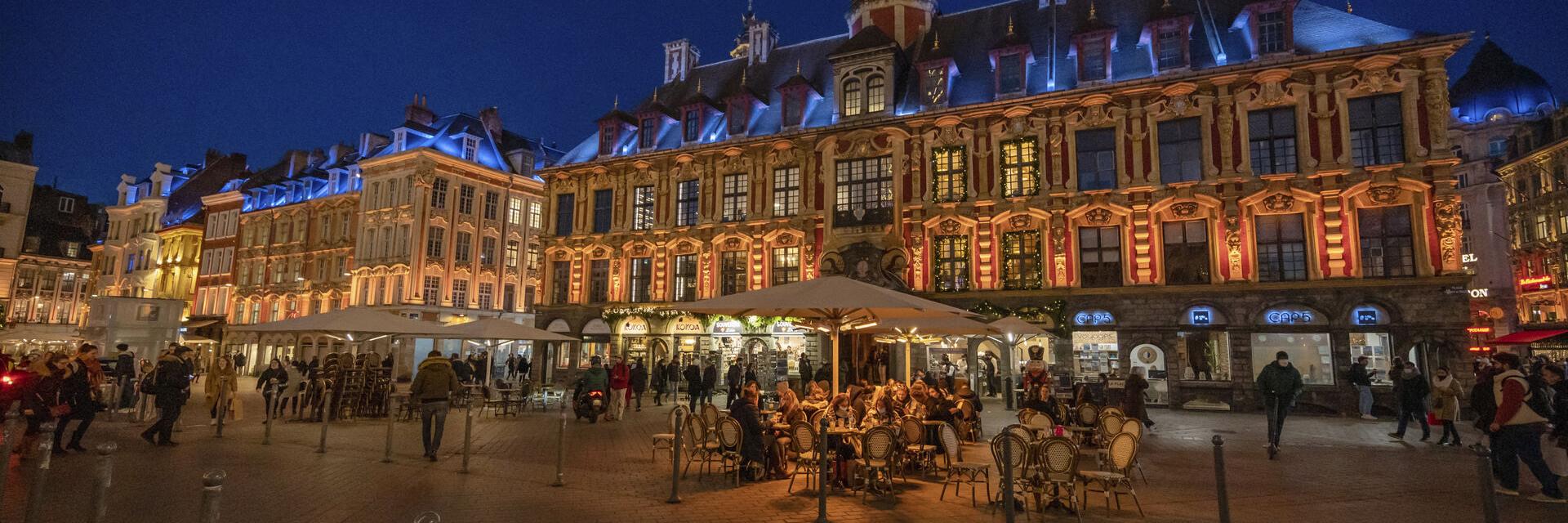 Noordfrankrijk, Lille terrasses Grand Place