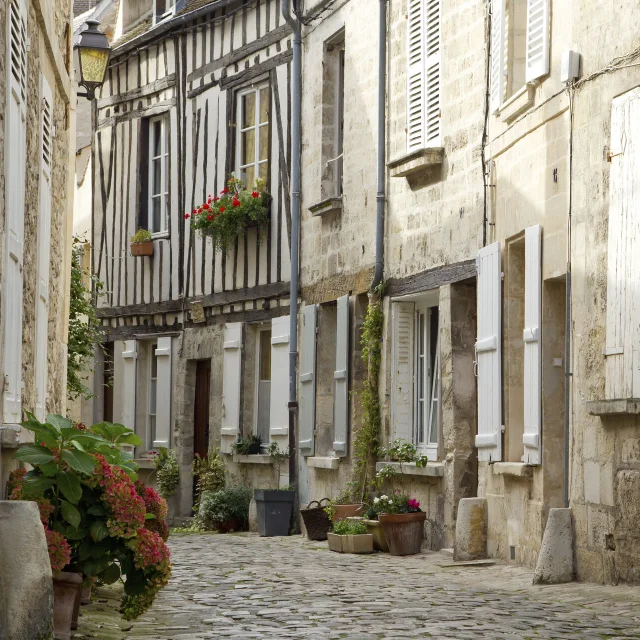 Senlis, ruelle fleurie