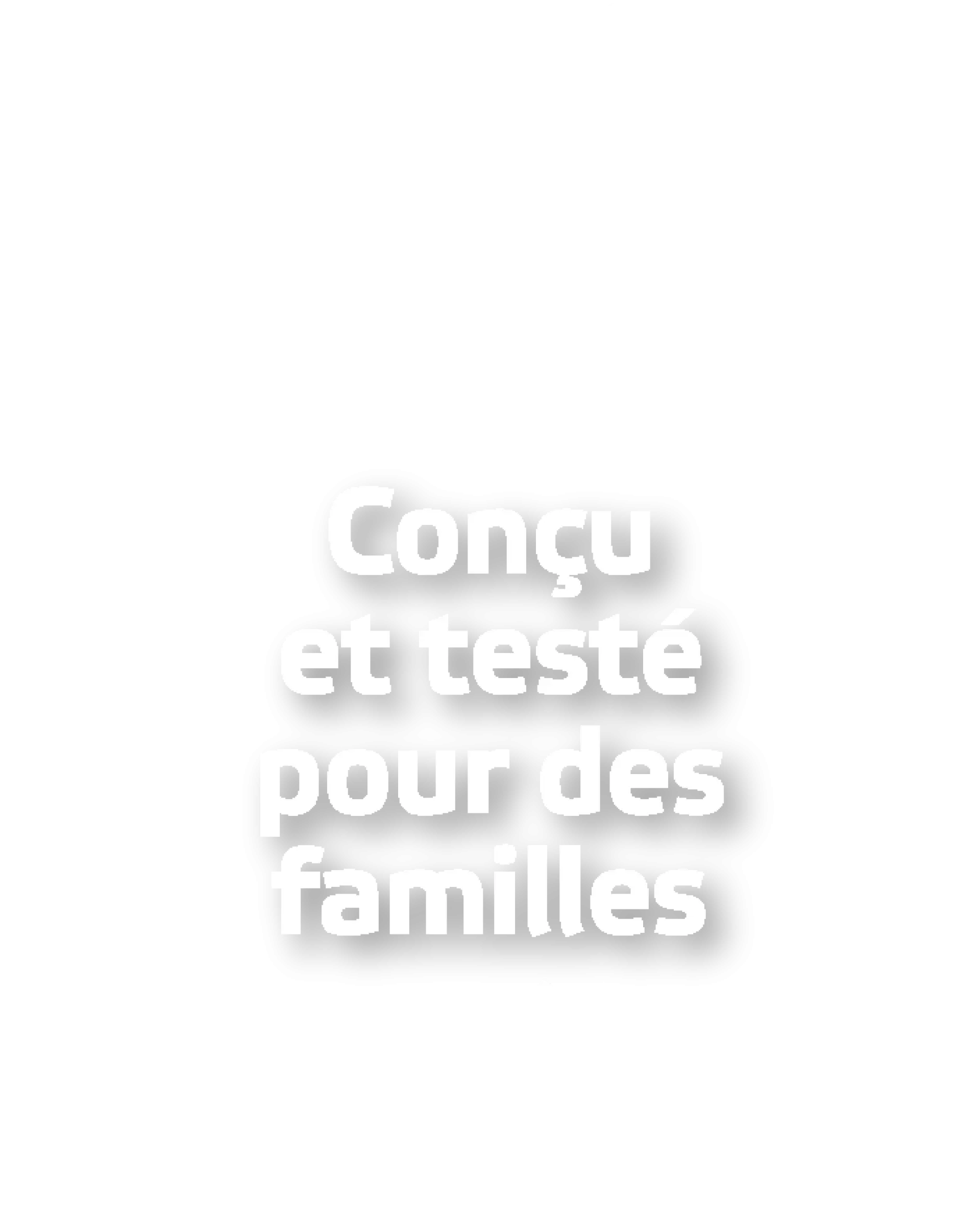 Picto Concu Et Teste Pour Des Familles Blanc Avec Ombre