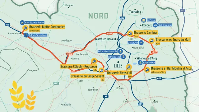 Carte Route De La Biere Lille
