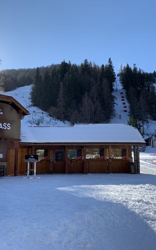 Station de ski Praloup en Hiver dans la Vallée de l'Ubaye dans les Alpes