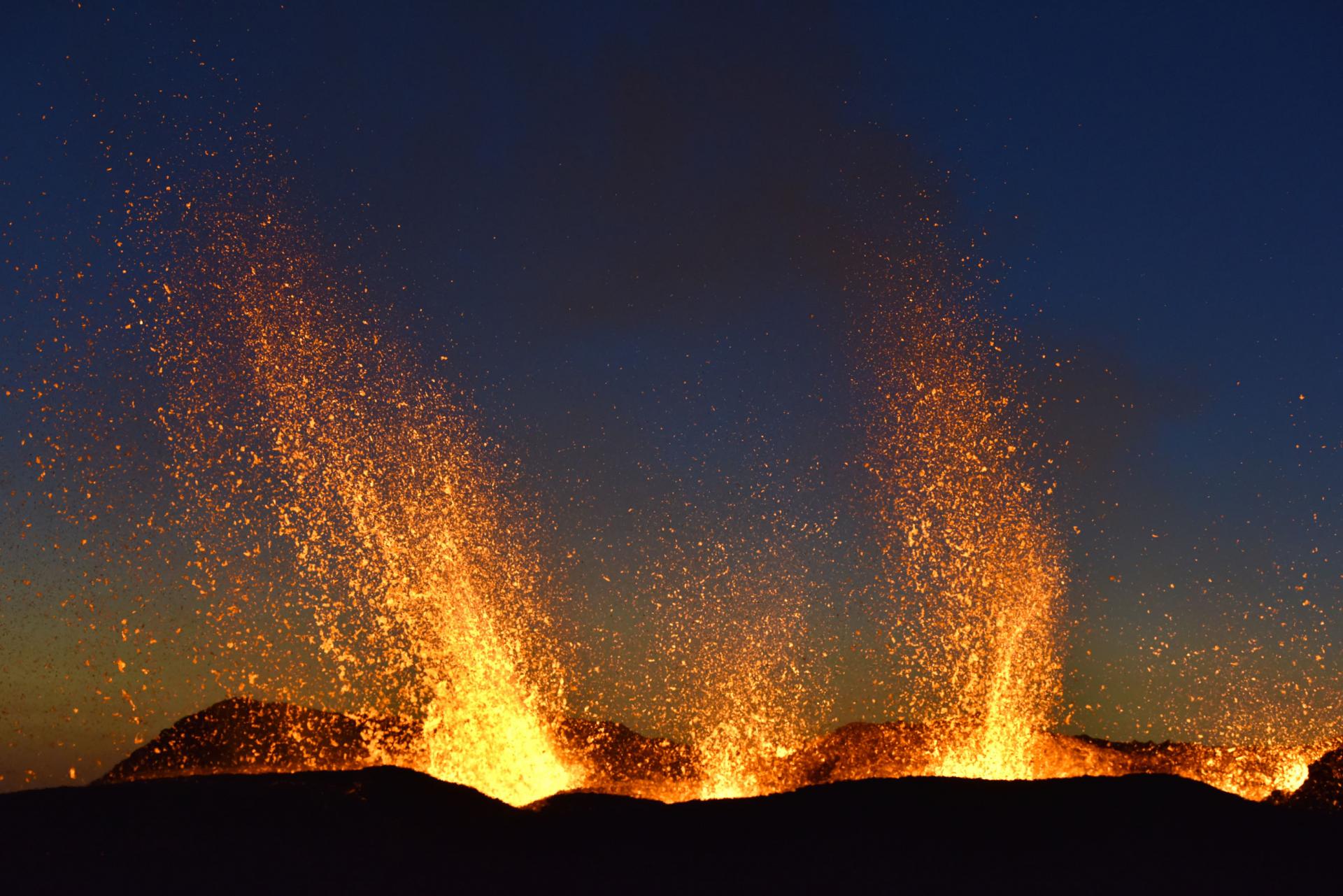 photo du volcan du piton de la fournaise