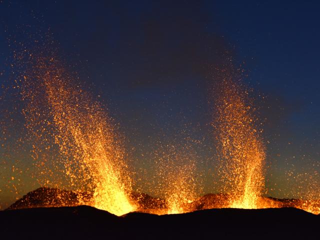 photo du volcan du piton de la fournaise