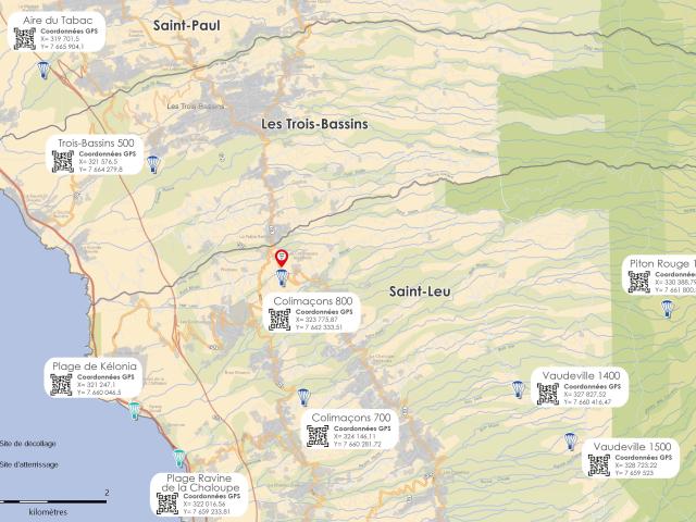 Carte Globale Sites Vl Saint Leu Plan Vol Topo Guide