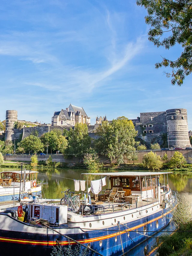 Vista del castillo de Angers desde Cale de la Savatte