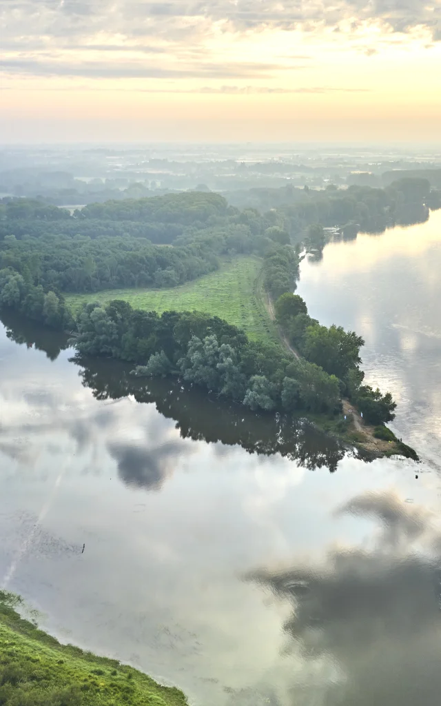 Vue aérienne embouchure de la Maine