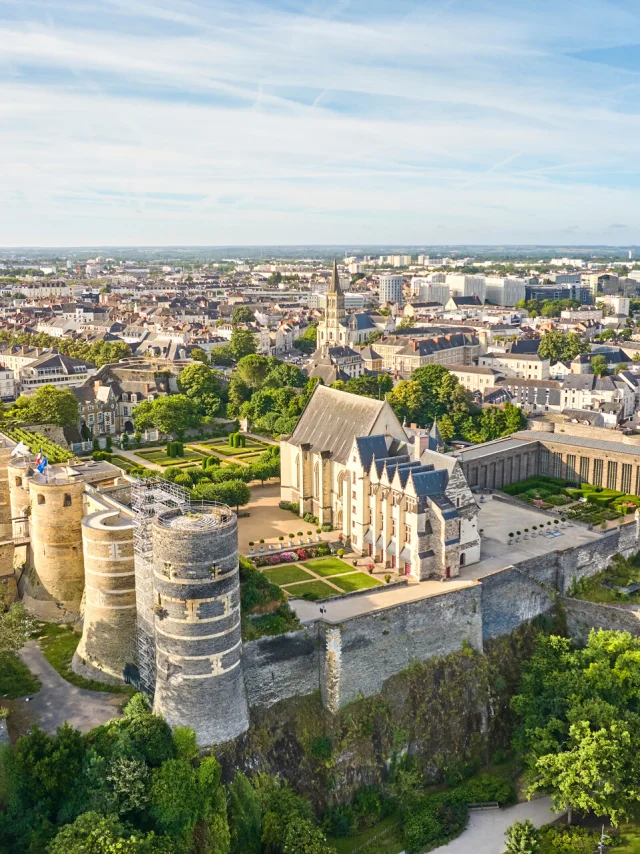 Vista aérea del castillo de Angers