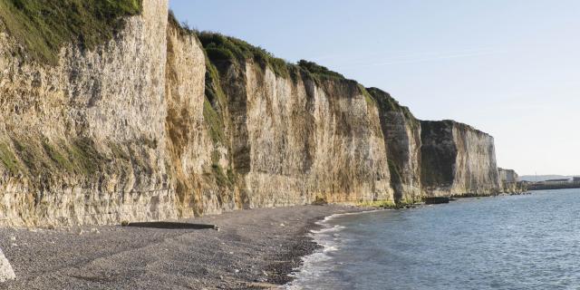 plage du Puys à Neuville-lés-Dieppe (76) sur la côte d'albâtre dans le pays de Caux