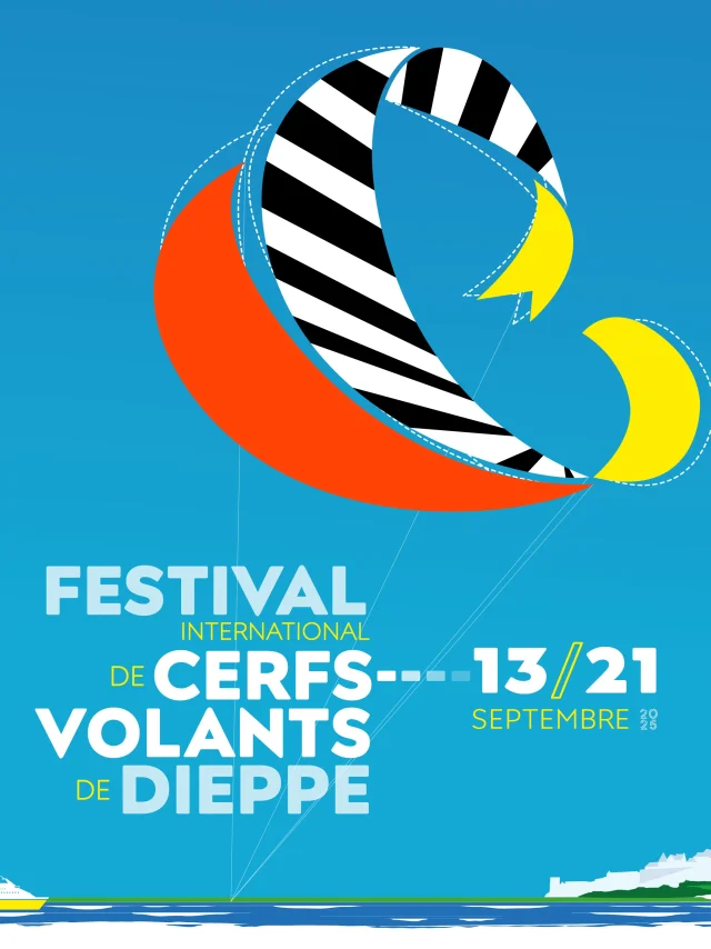 Poster 2025 Festival International Cerfs Volants Ludwig Malbranque Ville De Dieppe