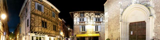 Quartier moyennageux de nuit Châtillon-sur-Chalaronne