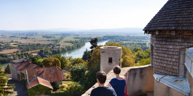 Vue depuis Le Donjon du Château Fort à Trévoux