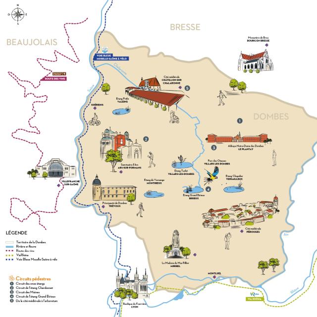 Carte Des Incontournables Dombes