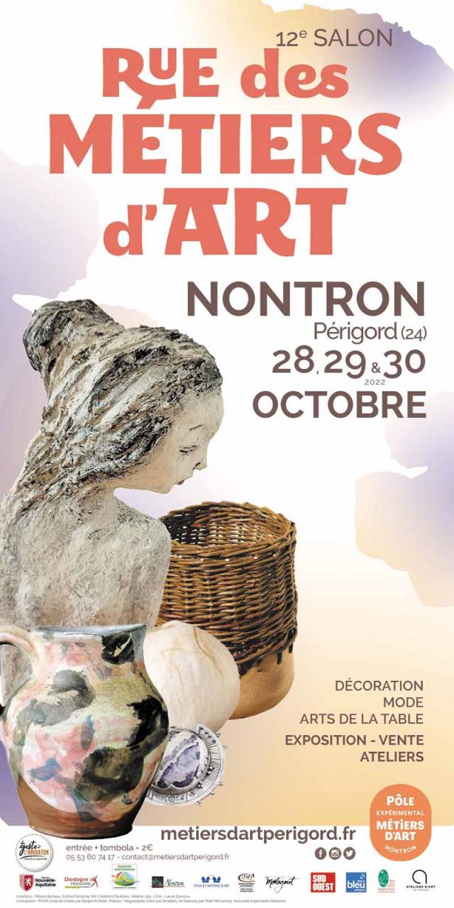Salon Rue Metiers Art Nontron 2022 Affiche