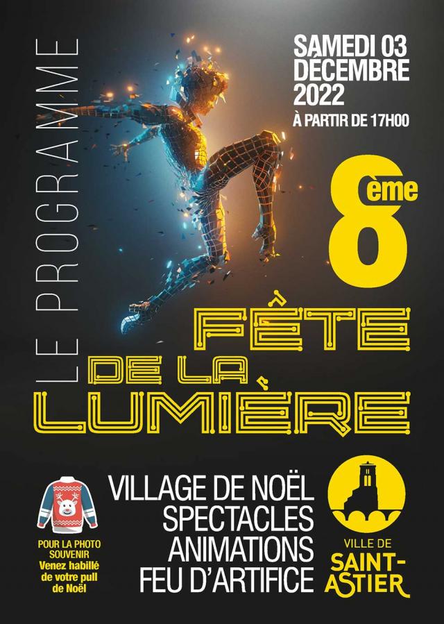 Affiche Fete Lumiere Saint Astier 2022