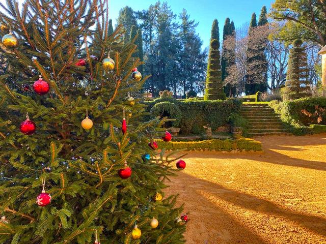 Eyrignac Sapin Noel Cours Manoir