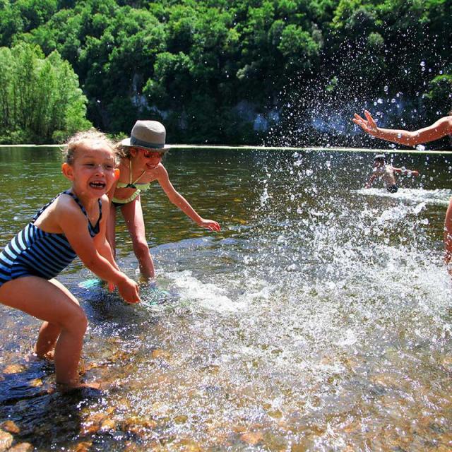 Baignade dans la Dordogne en Pays de Fénelon